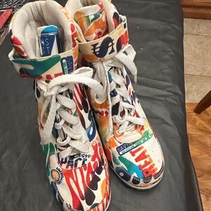 Colorful High-Top Sneakers